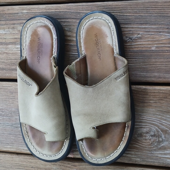 Woolrich women's leather sandals size 7.5 - Picture 1 of 10